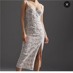 Hutch White Lace Midi Dress